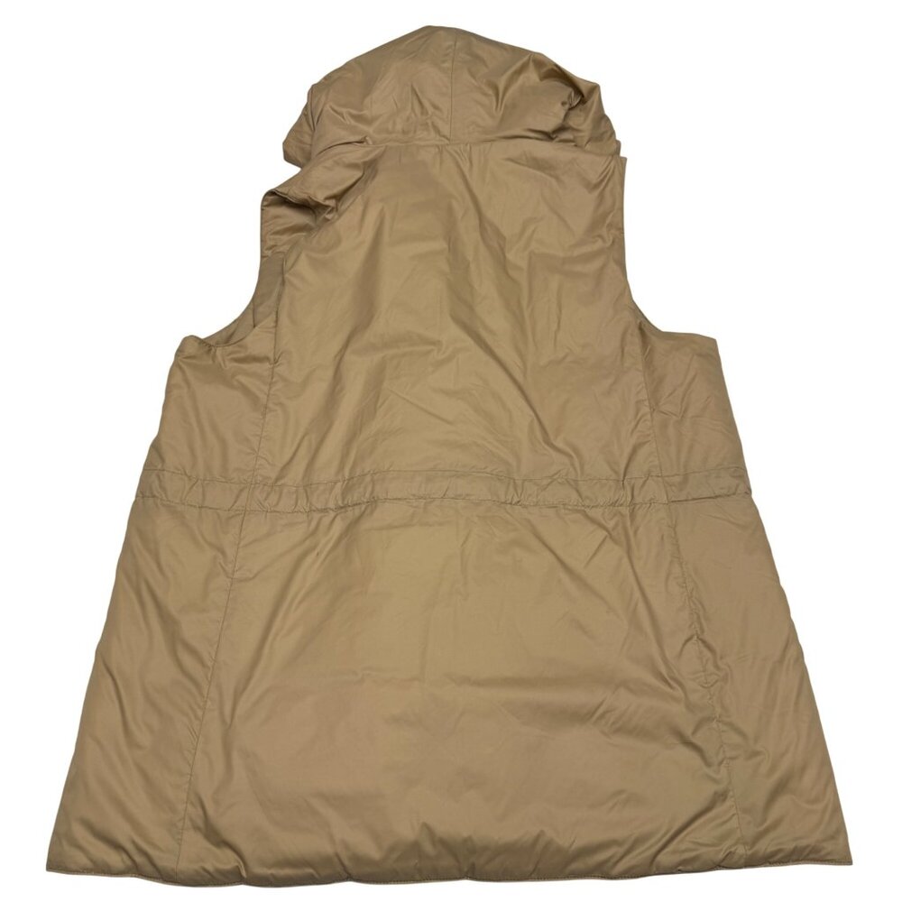 Eileen Fisher Recycled NylonHooded Vest Women's Jacket In Honey, Size XS - Picture 2 of 9